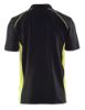 Afbeeldingen van BLÅKLÄDER Poloshirt piqué 3324 zwart/High Vis geel S