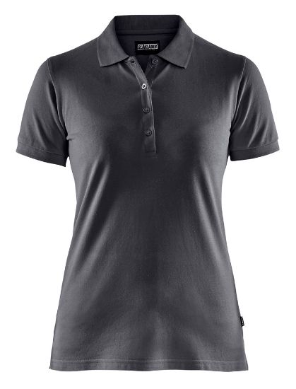 Afbeeldingen van BLÅKLÄDER Poloshirt piqué dames 3307 donkergrijs S