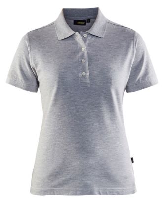 Afbeeldingen van BLÅKLÄDER Poloshirt piqué dames 3307 grijs mêlee L