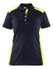 Afbeeldingen van BLÅKLÄDER Poloshirt piqué dames 3390 donker marineblauw/High Vis geel S