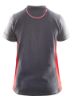 Afbeeldingen van BLÅKLÄDER Poloshirt piqué dames 3390 grijs/rood 2XL