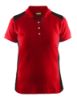 Afbeeldingen van BLÅKLÄDER Poloshirt piqué dames 3390 rood/zwart M