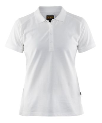 Afbeeldingen van BLÅKLÄDER Poloshirt piqué dames 3390 wit 3XL