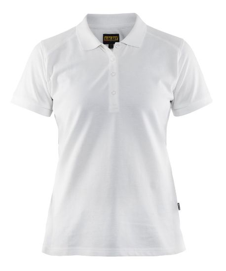Afbeeldingen van BLÅKLÄDER Poloshirt piqué dames 3390 wit 3XL