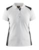 Afbeeldingen van BLÅKLÄDER Poloshirt piqué dames 3390 wit/donkergrijs M