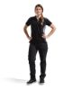 Afbeeldingen van BLÅKLÄDER Poloshirt piqué dames 3390 zwart/grijs M