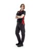 Afbeeldingen van BLÅKLÄDER Poloshirt piqué dames 3390 zwart/rood L