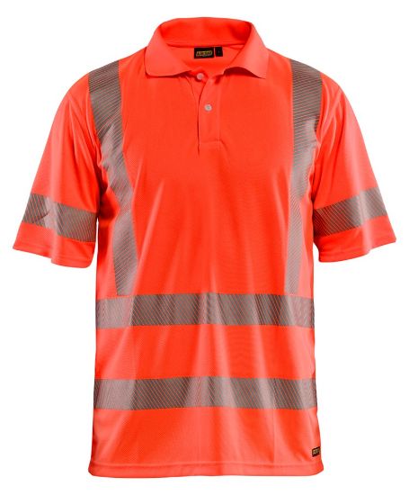 Afbeeldingen van BLÅKLÄDER Poloshirt UV 3428 High Vis rood 4XL