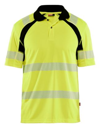 Afbeeldingen van BLÅKLÄDER Poloshirt UV 3595 High Vis geel/zwart 4XL