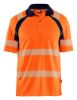 Afbeeldingen van BLÅKLÄDER Poloshirt UV 3595 High Vis oranje/marineblauw M