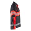 Afbeeldingen van BLÅKLÄDER Poloshirt UV Klasse 1 3338 zwart/High Vis rood M