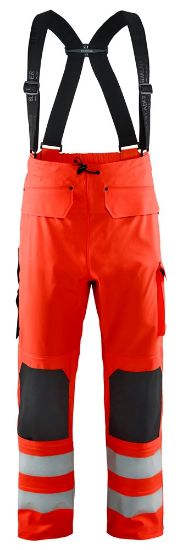 Afbeeldingen van BLÅKLÄDER Regenbroek LEVEL 2 1302 High Vis rood XS