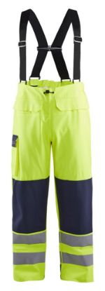 Afbeeldingen van BLÅKLÄDER Regenbroek vlamvertragend LEVEL 2 1313 High Vis geel/marineblauw 2XL