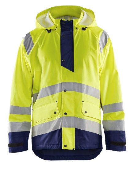 Afbeeldingen van BLÅKLÄDER Regenjas LEVEL 1 4323 High Vis geel/marineblauw 4XL