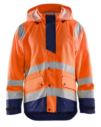 Afbeeldingen van BLÅKLÄDER Regenjas LEVEL 1 4323 High Vis oranje/marineblauw 2XL