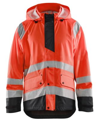 Afbeeldingen van BLÅKLÄDER Regenjas LEVEL 1 4323 High Vis rood/zwart 4XL