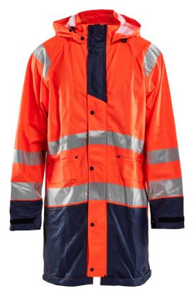 Afbeeldingen van BLÅKLÄDER Regenjas LEVEL 1 4324 High Vis oranje/marineblauw 4XL
