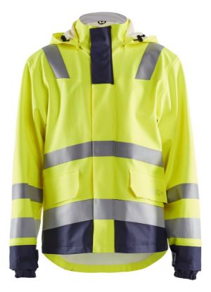 Afbeeldingen van BLÅKLÄDER Regenjas vlamvertragend LEVEL 2 4313 High Vis geel/marineblauw 3XL