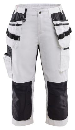 Afbeeldingen van BLÅKLÄDER Schilderspiraatbroek dames met stretch X1900 7109 wit/zwart C46