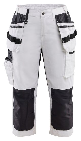 Afbeeldingen van BLÅKLÄDER Schilderspiraatbroek dames met stretch X1900 7109 wit/zwart C48