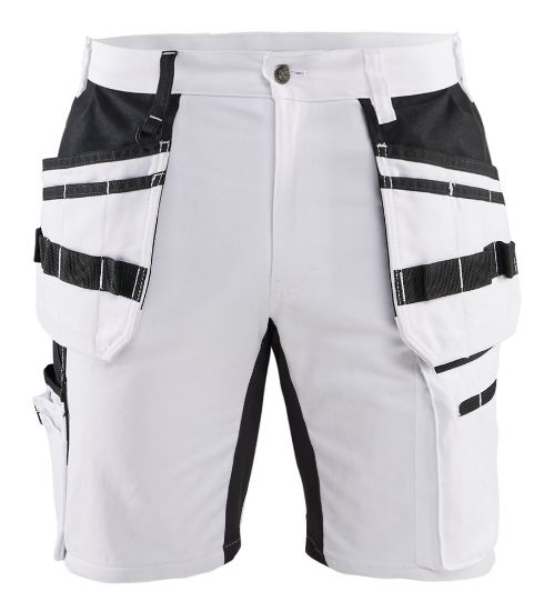 Afbeeldingen van BLÅKLÄDER Schildersshort met stretch X1900 1911 wit/zwart D96