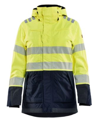 Afbeeldingen van BLÅKLÄDER Shelljack Multinorm dames 4449 High Vis geel/marineblauw 2XL
