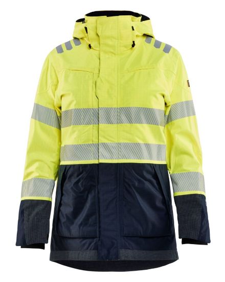Afbeeldingen van BLÅKLÄDER Shelljack Multinorm dames 4449 High Vis geel/marineblauw XL