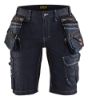 Afbeeldingen van BLÅKLÄDER Short dames denim met stretch X1900 7992 marineblauw/zwart C44