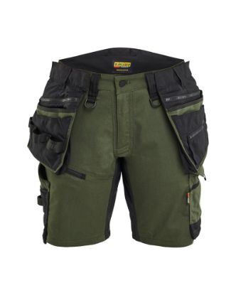 Afbeeldingen van BLÅKLÄDER Short dames met 2-weg stretch 7175 donker herfstgroen/zwart C32