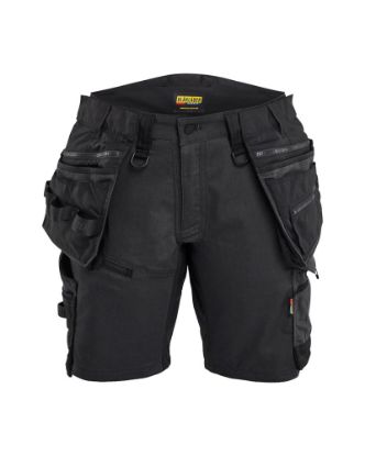 Afbeeldingen van BLÅKLÄDER Short dames met 2-weg stretch 7175 zwart/zwart C34
