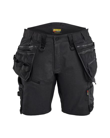 Afbeeldingen van BLÅKLÄDER Short dames met 2-weg stretch 7175 zwart/zwart C48