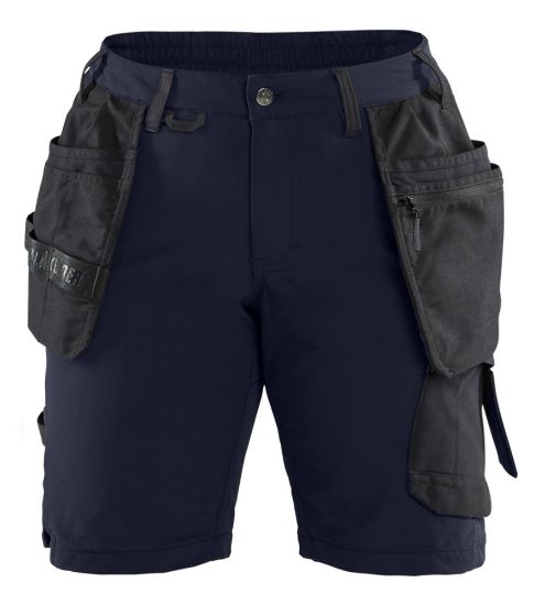 Afbeeldingen van BLÅKLÄDER Short dames met 4-weg stretch 7183 donker marineblauw/zwart C50