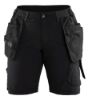 Afbeeldingen van BLÅKLÄDER Short dames met 4-weg stretch 7183 zwart/donkergrijs C40
