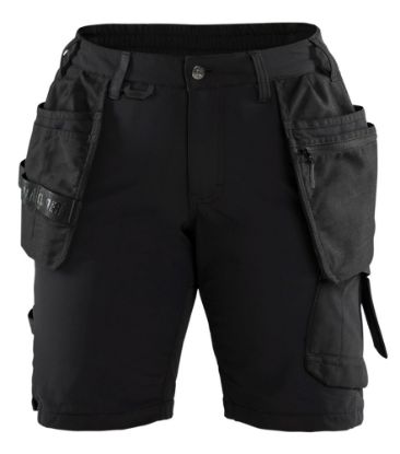 Afbeeldingen van BLÅKLÄDER Short dames met 4-weg stretch 7183 zwart/donkergrijs C48