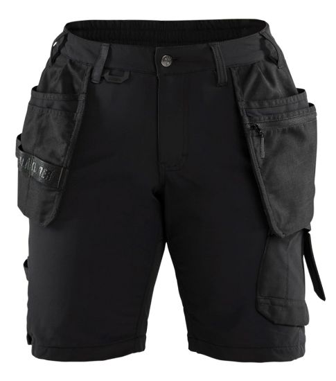 Afbeeldingen van BLÅKLÄDER Short dames met 4-weg stretch 7183 zwart/donkergrijs C40