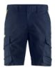 Afbeeldingen van BLÅKLÄDER Short industrie met stretch 1446 donker marineblauw/High Vis geel C50