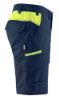 Afbeeldingen van BLÅKLÄDER Short industrie met stretch 1446 donker marineblauw/High Vis geel C50