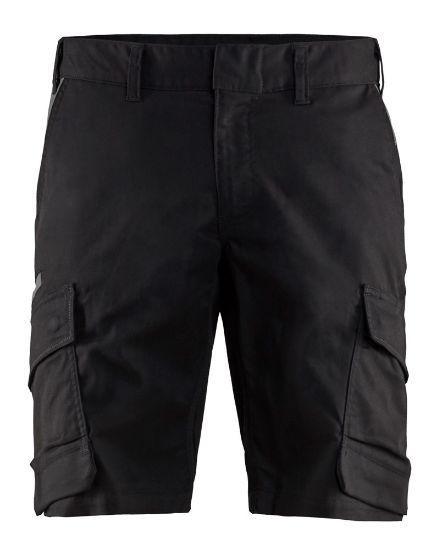 Afbeeldingen van BLÅKLÄDER Short industrie met stretch 1446 zwart/donkergrijs C56
