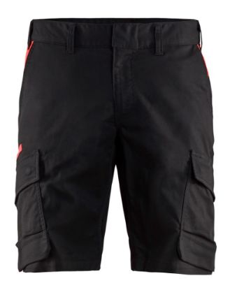 Afbeeldingen van BLÅKLÄDER Short industrie met stretch 1446 zwart/rood C56