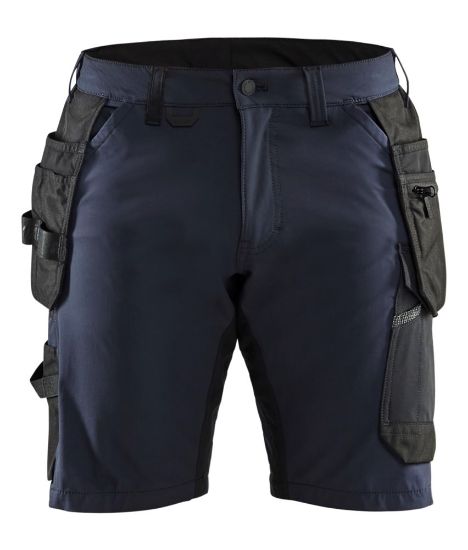 Afbeeldingen van BLÅKLÄDER Short met 4-weg stretch 1520 donker marineblauw/zwart C62