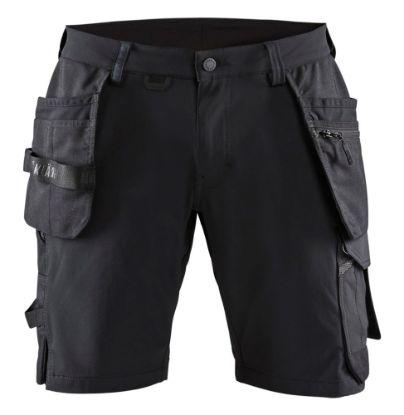 Afbeeldingen van BLÅKLÄDER Short met 4-weg stretch 1520 zwart/donkergrijs C54