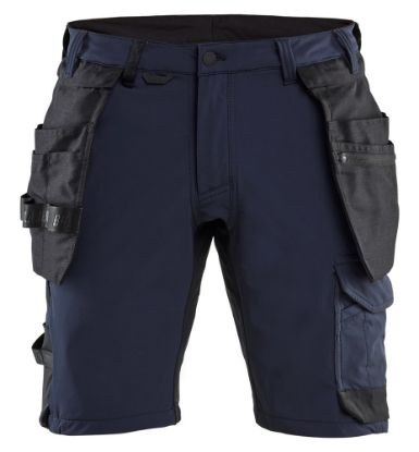 Afbeeldingen van BLÅKLÄDER Short met 4-weg stretch 1702 donker marineblauw/zwart C46
