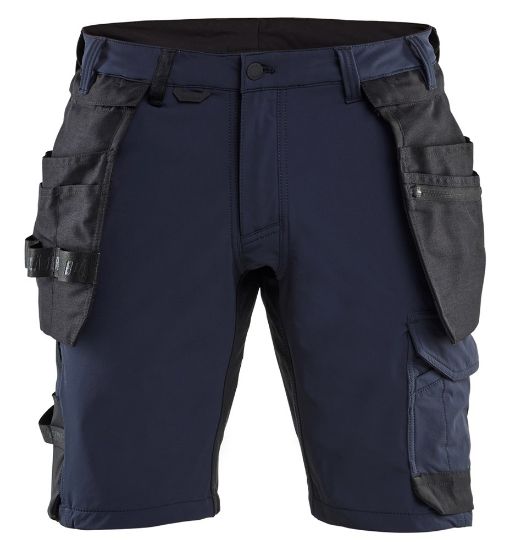 Afbeeldingen van BLÅKLÄDER Short met 4-weg stretch 1702 donker marineblauw/zwart C48