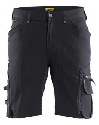 Afbeeldingen van BLÅKLÄDER Short met 4-weg stretch zonder spijkerzakken X1900 1987 donkergrijs/zwart C58