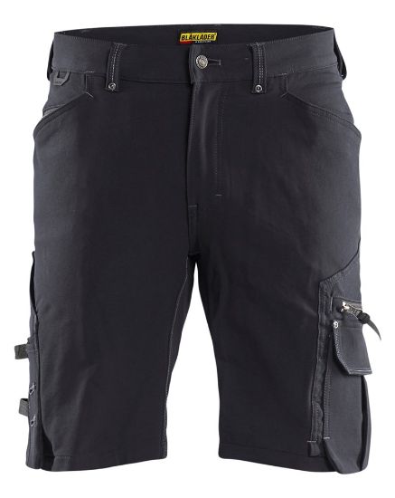 Afbeeldingen van BLÅKLÄDER Short met 4-weg stretch zonder spijkerzakken X1900 1987 donkergrijs/zwart C60