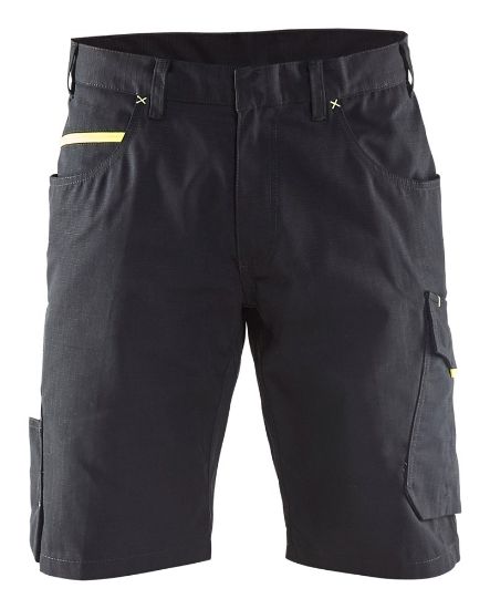 Afbeeldingen van BLÅKLÄDER Short service 1499 zwart/High Vis geel C60