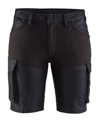 Afbeeldingen van BLÅKLÄDER Short service dames denim met stretch 7137 marineblauw/zwart C32