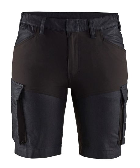 Afbeeldingen van BLÅKLÄDER Short service dames denim met stretch 7137 marineblauw/zwart C32