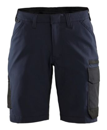 Afbeeldingen van BLÅKLÄDER Short service dames met 4-weg stretch 7123 donker marineblauw/zwart C36