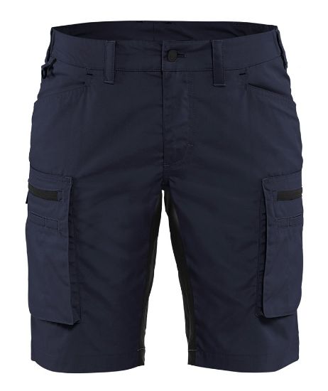 Afbeeldingen van BLÅKLÄDER Short service dames met stretch 7149 donker marineblauw/zwart C50